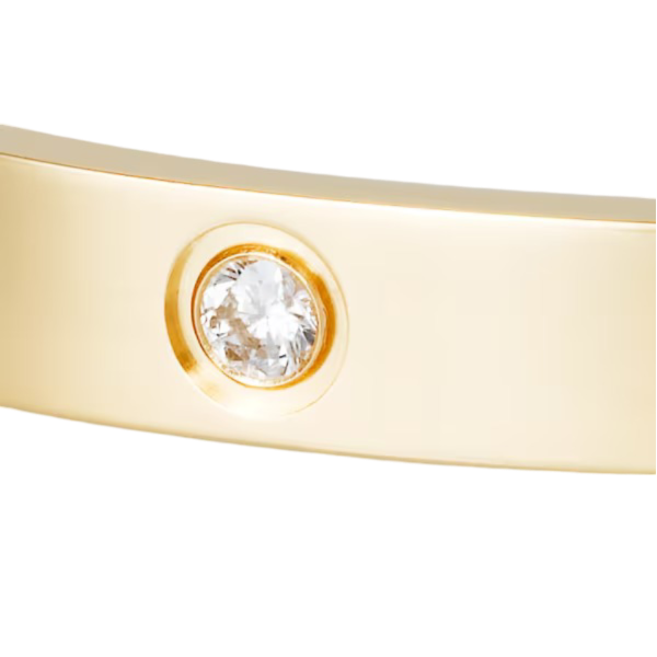 Cartier Love Bracelet 4 Diamond, Classic Model, Yellow Gold