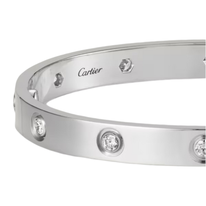 Cartier Love Bracelet 10 Diamond, Classic Model, White Gold