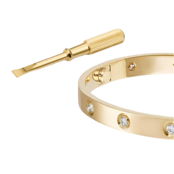 Cartier Love Bracelet 10 Diamond, Classic Model, Yellow Gold